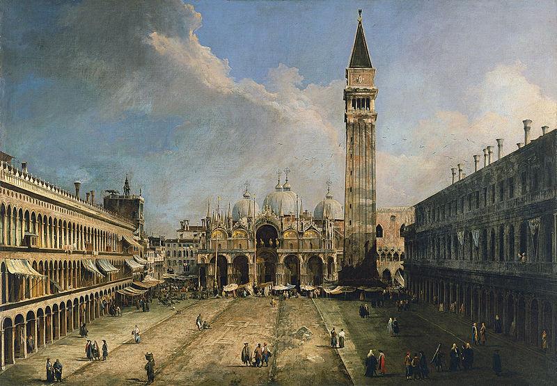 Giovanni Antonio Canal The Piazza San Marco in Venice Spain oil painting art